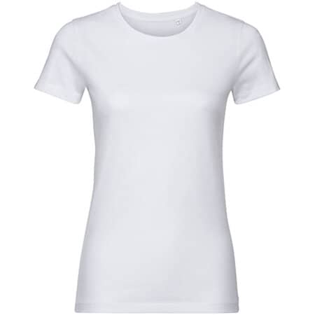 Russell Ladies` Authentic Tee Pure Organic White