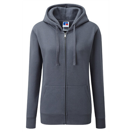 Russell Ladies` Authentic Zipped Hood Convoy Grey (Solid)