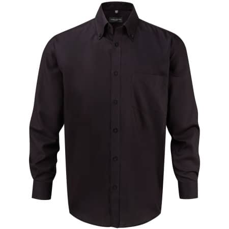Russell Men`s Long Sleeve Ultimate Non-Iron Shirt Black